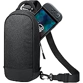 JETech Sling Crossbody Bag for Nintendo Switch 2/Switch OLED/Switch Console, Shoulder Bag with 8 Game Card Slots, Large Capacity for Accessories & Charger, Perfect for Daily Use & Travel, Black