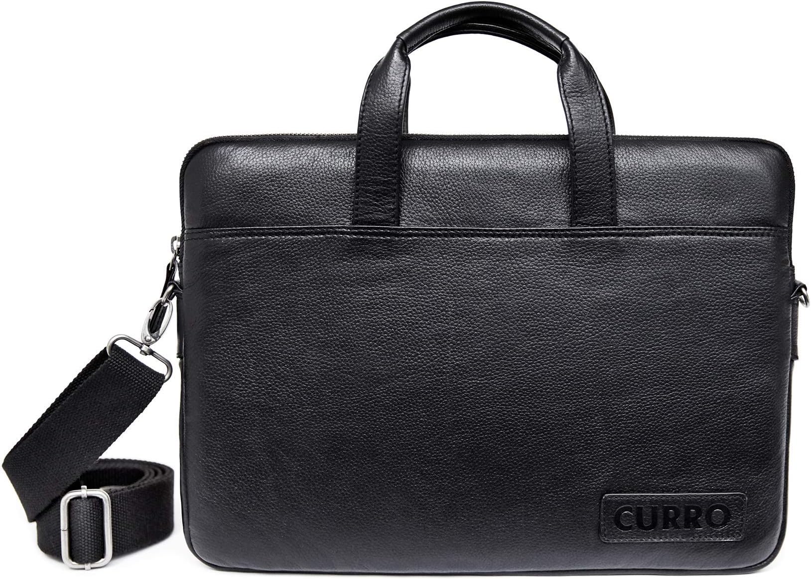 Genuine Nappa Leather Unisex Sleeve Travel Bag by Curro for Notebooks up to 14”‎