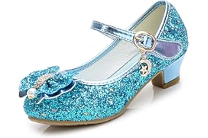 Cadidi Dinos Girls Dress Shoes Wedding Party Heel Mary Jane Princess Flower Shoes (Toddler/Little Kid/Big Kid)