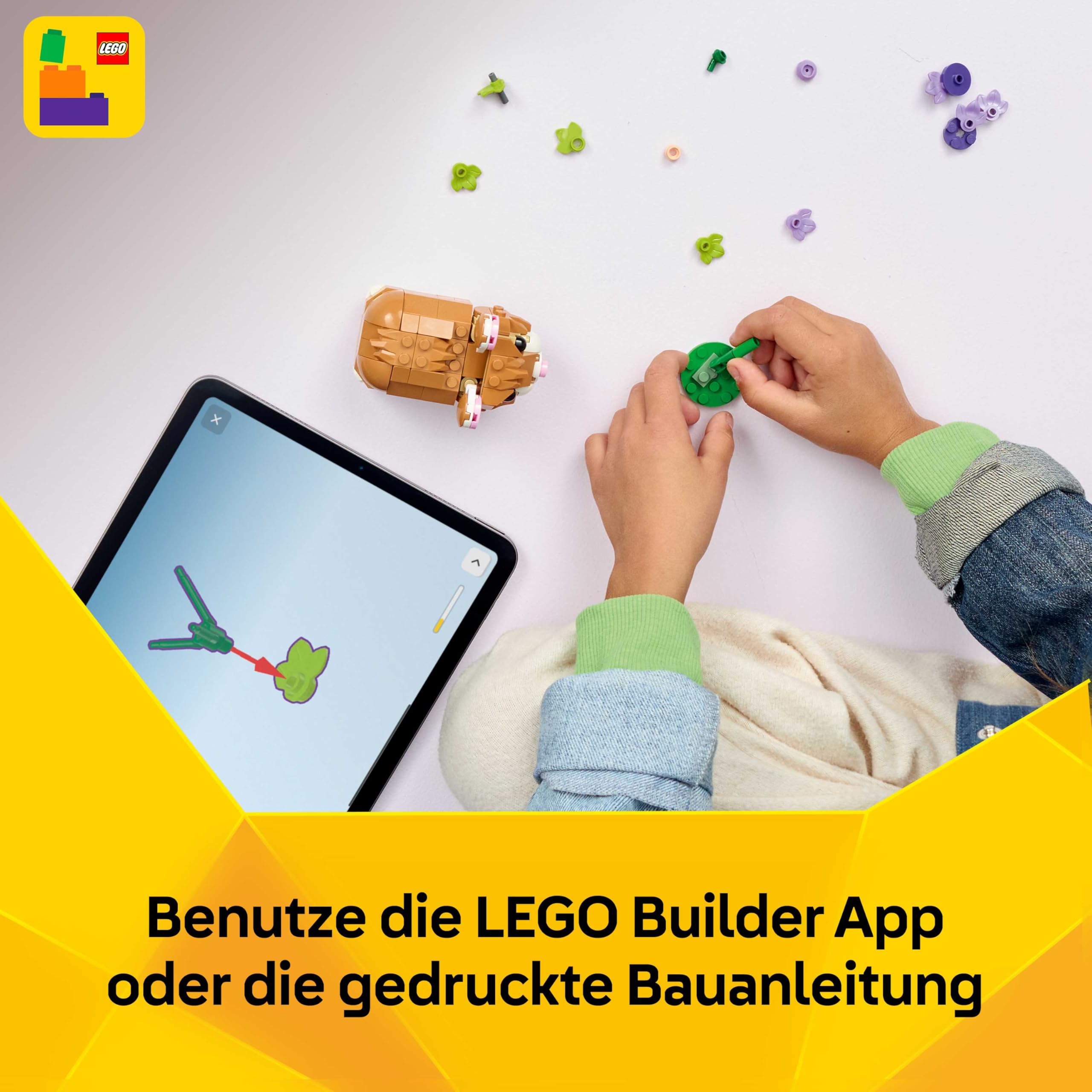 LEGO Creator 3-in-1-Set Niedlicher Hamster mit Blume - Kinderspielzeug mit Tierfigur - Hamster Konstruktionsspielzeug - Mint Spielzeug mit 3 Bauoptionen - Geschenk für Jungen und Mädchen - 31376 7