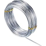 32.8 Feet Aluminum Wire, Wire Armature, Bendable Metal Craft Wire for Making Dolls Skeleton DIY Crafts(Silver, 3 mm Thickness
