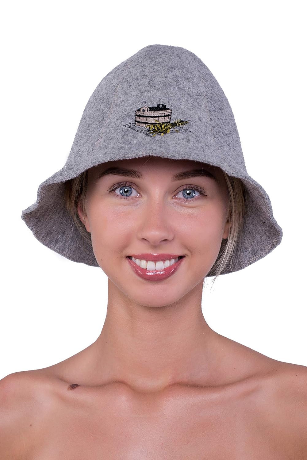 Cappello da sauna Ucrano Banya berretto 100% lana naturale Feltro con