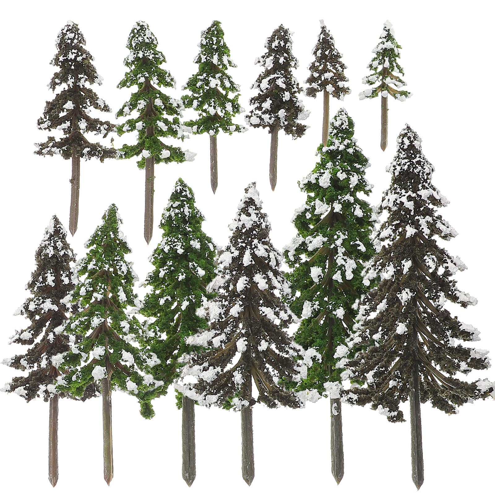 Operitacx 12pcs Cedar Sand Table Model Model Train Sets Sand Tray Miniatures Realistic Trees Landscape Decorations Greenery Train Trees Micro Scene Layout Props Pine Tree