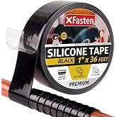 XFasten Self Fusing Silicone Tape Waterproof &ndash; 1" x 36 Feet Black, Self Amalgamating Tape, Silicone Rubber for Plumbing, Sealing Pipes, Hose Repair, Outdoor Coax and Electrical Cables &ndash; Weatherproof