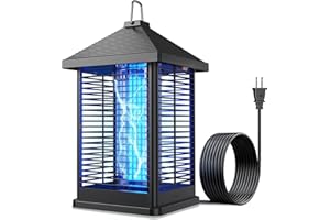 REOGLE Bug Zapper with Smart Light Sensor, 4400V Mosquito Zapper, 365 nm UV & Blue Tube, Covers 2100 sq ft, IP64 Waterproof, 