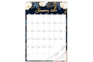 INDEME Calendar 2025 - Wall Calendar 2025, 12 x 17 In, Jan. 2025 - Dec. 2025, 12 Months Calendar 2025, Twin-Wire Binding, Hanging Hook, Thick Paper, Unruled Blocks, Julian Dates