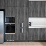Decoroom Grey Wood Effect Vinyl Wrap 30x200cm Self Adhesive PVC Film view 5
