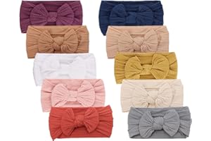 DRESHOW BQUBO Baby Nylon Headbands Hairbands Hair Bow for Girls Newborn Infant Toddlers Hair Accessories