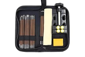 KangTeer Stone Carving Tool Kits 18pcs Manganese Steel Hand Engraving Knife Carving Chisels+Vise Clamp