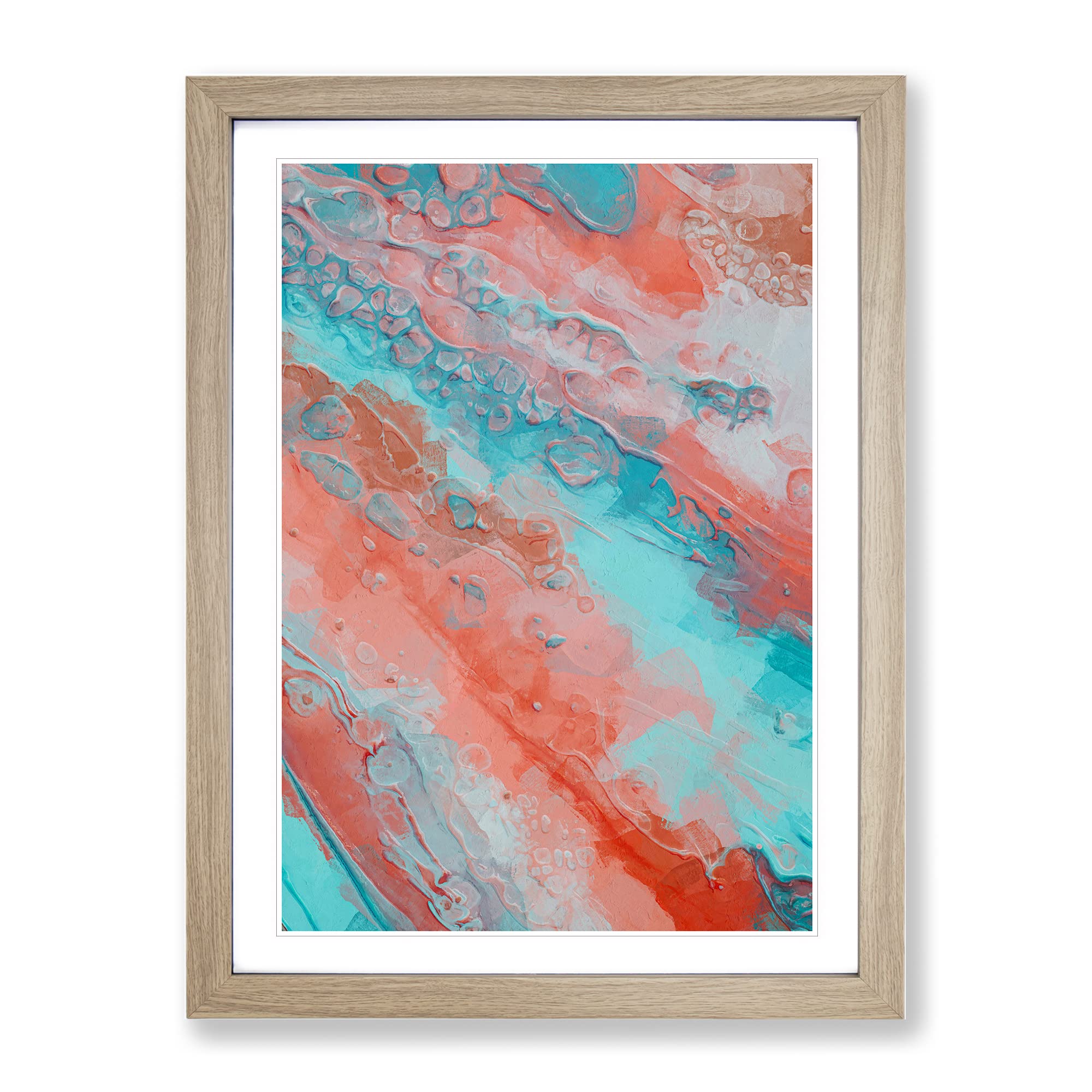 Missing You Abstract Framed Print | A3 Oak Framed Wall Art | Ready to Hang | Abstract Fantasy Picture | Living Room Bedroom Lounge Office