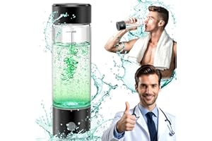 MOVOCA Hydrogen Water Bottle, 3 Min Rapid Hydrogen Water Bottle Generator with SPE PEM Technology, Portable Hydro Water Bottle Suitable for Gym Office Travel Home, Gift for Love Friend Family, Black