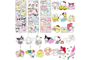 FFPTBNYX 27 Pcs Diamond Art Kits for Beginners, Cute DIY Diamond Arts Mosaic Kits & Stickers & Keychains.Arts and Crafts for Beginners, Gem Art As Ideal Gifts