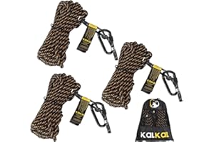 Kalkal Tree Stand Safety Rope, 30FT Reflective Lifeline Hunter Safety Harness for Tree-Stand Hunting