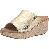 VOLATILE Women's Wedge Sandal, Gold, 10