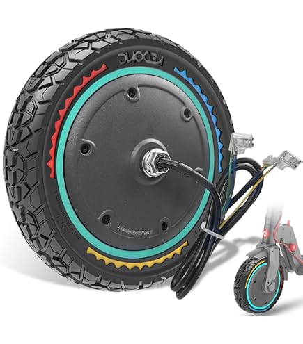 YUNRUX Moteur Scooter Électrique 36V 350W – Roue Avant Avec Pneu Cuivre, Antidéflagrant, Compatible Xiaomi M365 Pro – 21x21x4,7cm