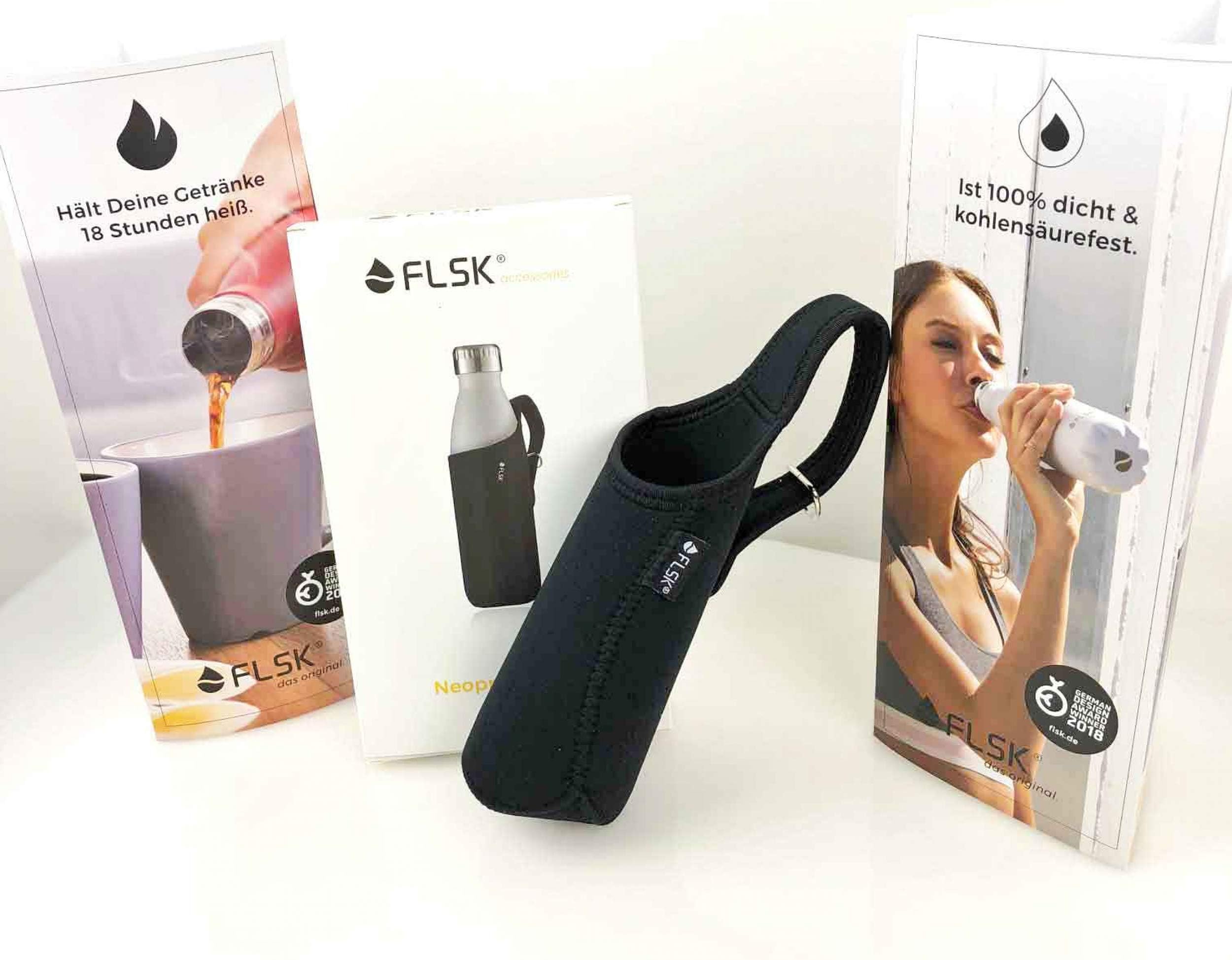 FLSK Vacuum Flask, Black, 1size