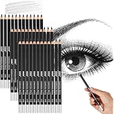 Geyoga 36 Pcs Professional Charcoal Pencils Soft, Medium and Hard for Drawing Charcoal Pencils for Sketching Shading Drawing Blending Portrait(Black, Hard)