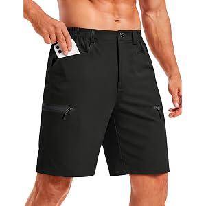 TACVASEN Men's Hiking Cargo Shorts with 6 Pockets 8" Lightweight Quick Dry | water resistant, stretch, moisture wicking, idea
