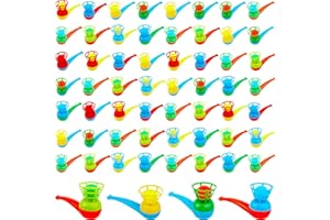 Octaday - 60 Pcs Blow Tube Floating Balls Set, Random Color, Balance Ball Toys for Kids, Party Supplies