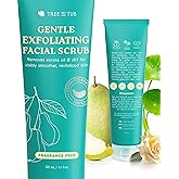Tree To Tub Exfoliating Face Wash - Gentle Facial Exfoliator & Face Scrub w/Salicylic Acid for Glowing Skin - Non-Irritating Exfoliant to Remove Buildup & Refine Texture - For All Skin Types