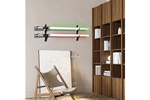 TOOKNIN Lightsaber Holder Wall Mount,Lightsaber Stand Wall Display,Acrylic Lightsaber Stand Wall Display,Suitable for Sword and Lightsaber Placement Display(Black)