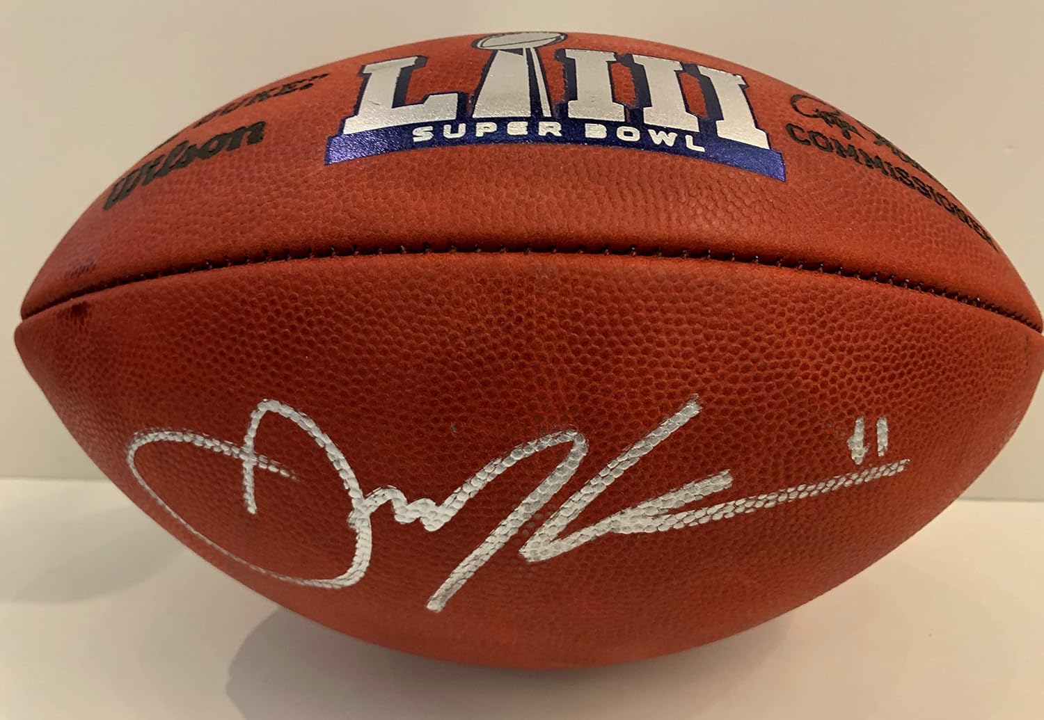 julian edelman signed football