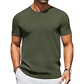 COOFANDY Men's Casual T-Shirts Short Sleeve Crewneck Pullover Classic Knit Tee Shirts