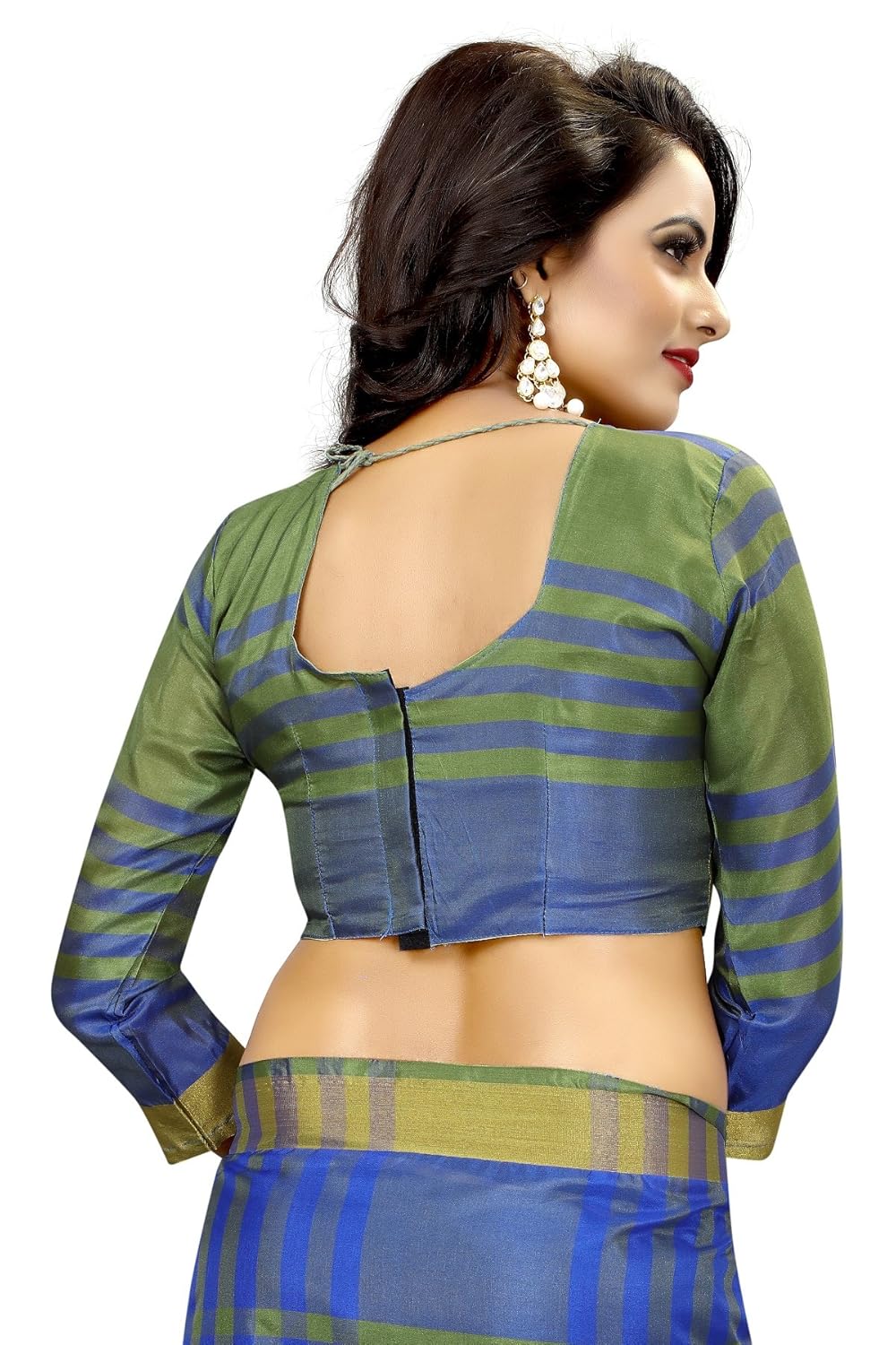 perfectblue cotton saree with blouse piece