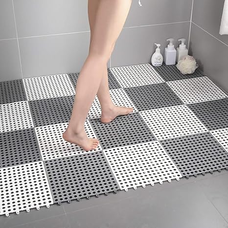 Amazon バスマット Pvc お風呂マット 滑り止め すのこ 排水穴つき 屋内 おしゃれ 北欧 洗える 転倒防止 お年寄り こども 妊婦 介護用 速乾 30 30 16 防カビ カラー 防ダニ 自由裁断 浴槽内 キッチン シャワー トイレ プール 足ふきマット 風呂マット すのこ ホーム