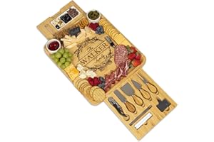 Personalized Charcuterie Board Gift Set, Bamboo Cheese Board with Ceramic Bowls, Wedding Gifts for Couples, Housewarming Gift