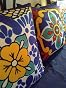 Semtomn Set Of 4 Linen Throw Pillow Covers – 18x18 Spanish Talavera Ethnic Print | Decorative Square Covers