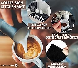 Ultimate Coffee Bar Mat for Countertop, Large 18x12