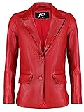 Jild Classic 2-Button Lambskin Leather Blazer Women