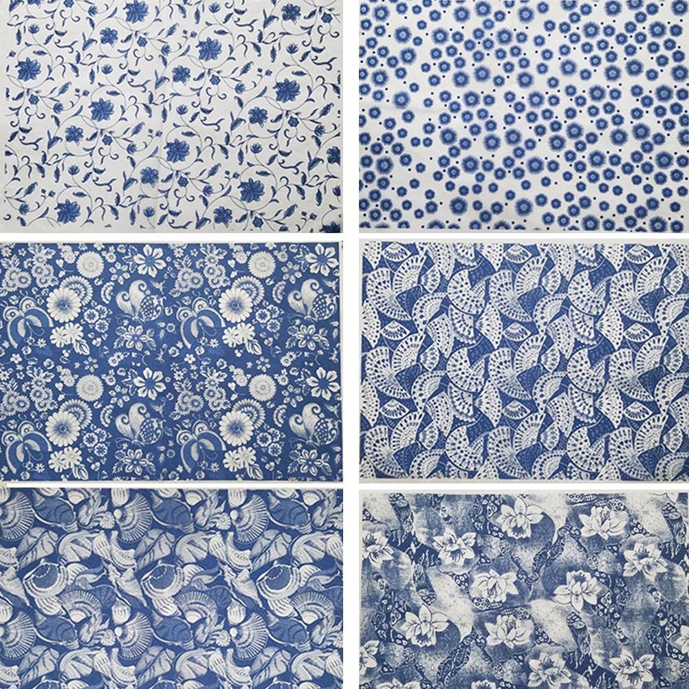 Photo 1 of 6Pcs Ceramic Decals - Pottery Ceramics Clay Transfer Paper Glaze Underglaze Flower Paper Porcelain Decal Paper Underglaze Transfers for Pottery