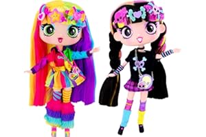 DECORA GIRLZ Decora Fashion Girlz Doll 11 inches-Decora + Luna | Set of 2 Fashion Dolls | Set of 2 Colorful Dolls | Nicely Packaged Set of Doll Clothes, Dolls & Accessories