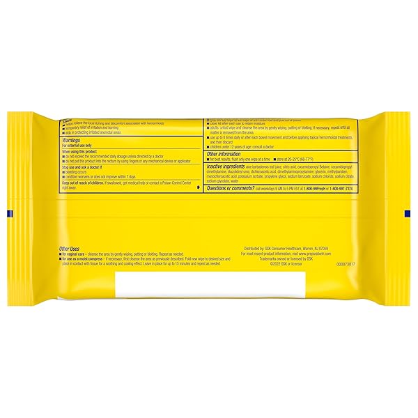 PREPARATION H HEMORRHOID FLUSHABLE WIPES WITH WITCH HAZEL FOR SKIN IRRITATION RELIEF – 48 COUNT (PACK OF 4)