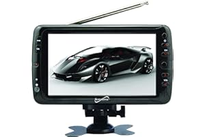 Supersonic SC-195 Portable Widescreen LCD Display with Digital TV Tuner, USB/SD Inputs and AC/DC Compatible for RVs, 7-Inch