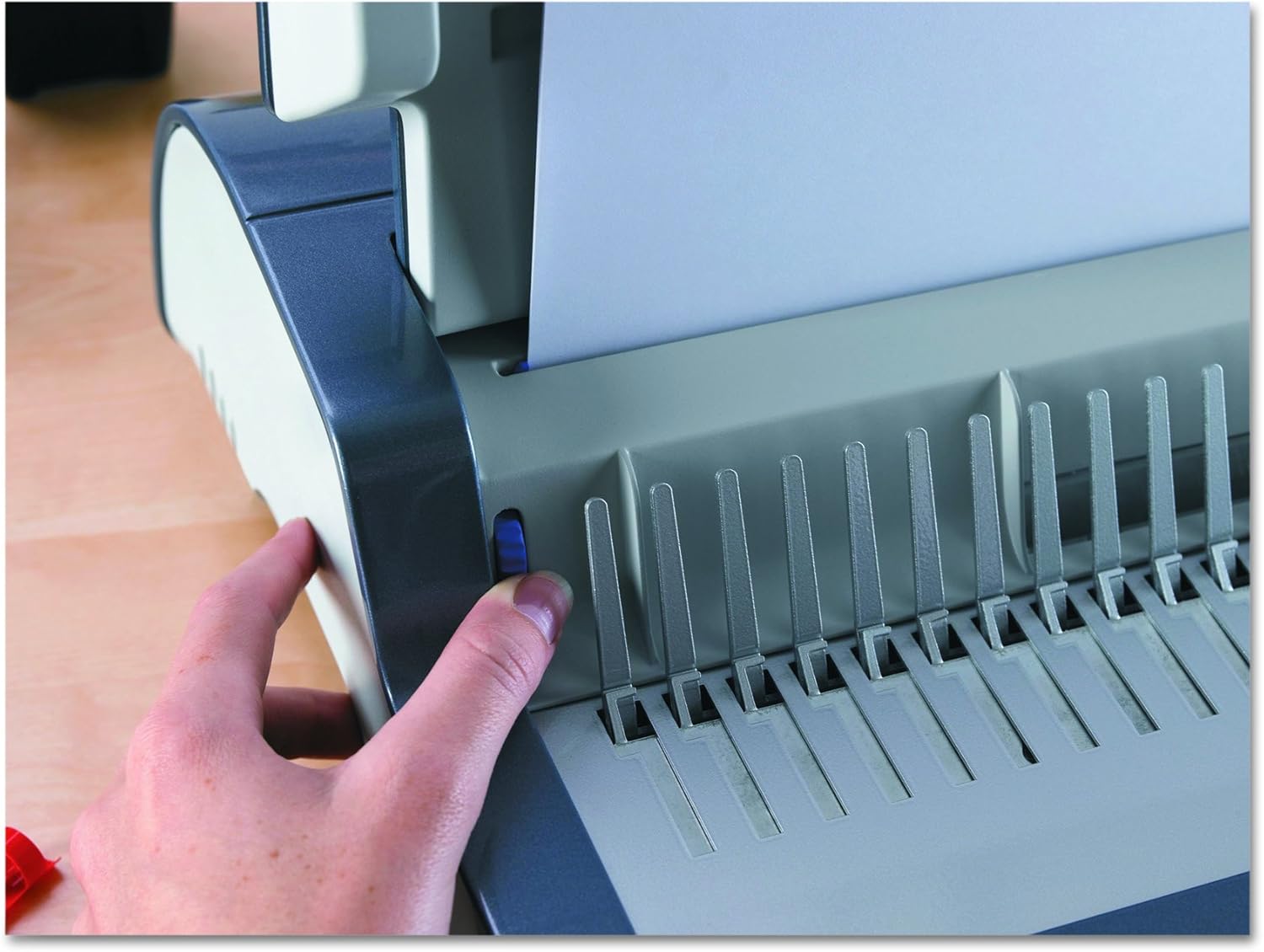 Fellowes 5216901 Quasar 500 Electric Comb Binding System, 16 7/8 x 15 3/8 x 5 1/8, Metallic Gray : Office Products