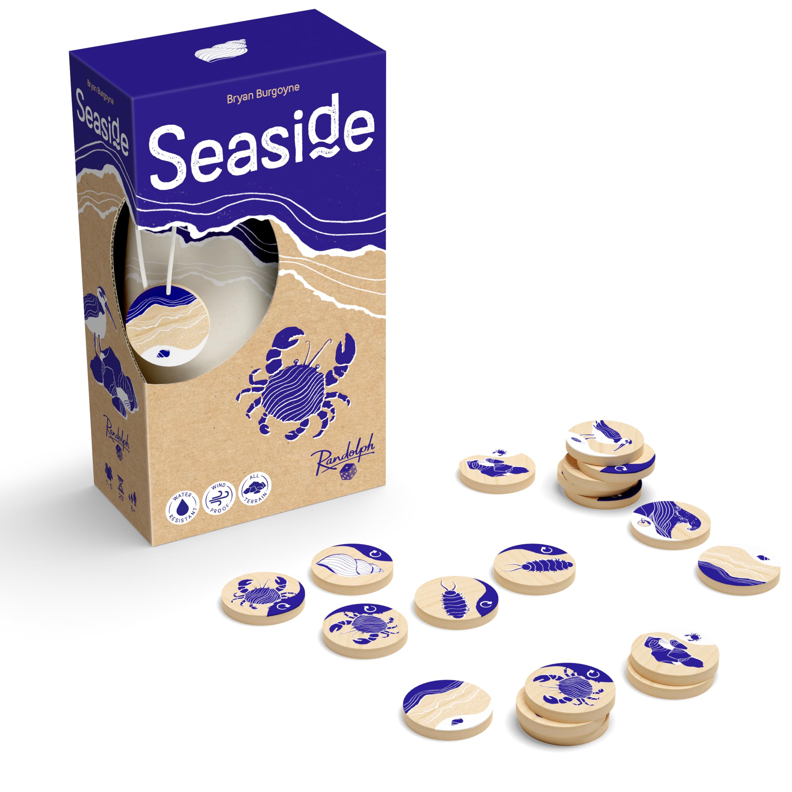 Photo 1 of (used) Seaside - Ocean-Themed, Travel Friendly Family Game | Water Resistant | Ages 8+ | 1 to 5 Players | 20 Minutes