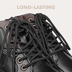 Stepace Round Shoelaces [2 Pairs] Heavy Duty Boot