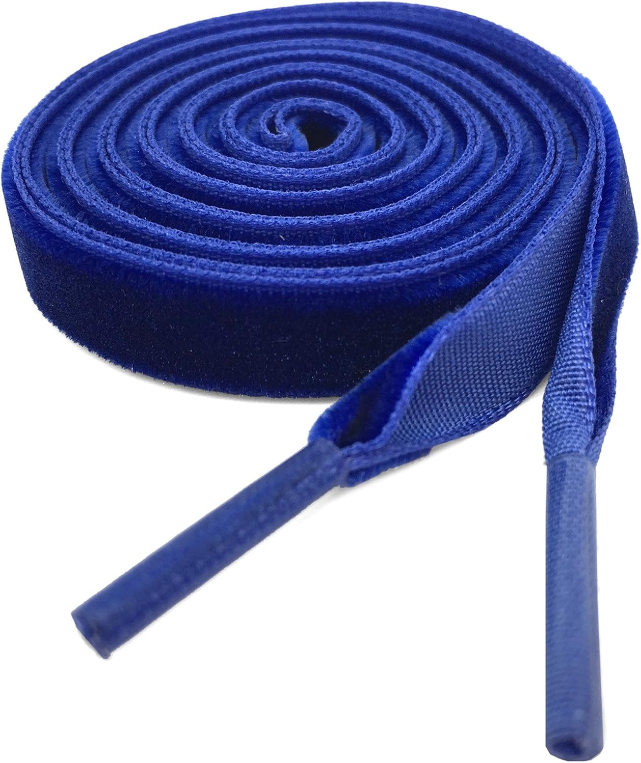 YJRVFINE 1Pair Flat Velvet Shoelaces 0.4 Inch Wide Fashion Ribbon Shoe