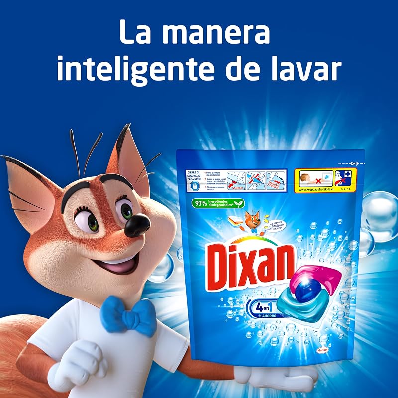 Tampas de trio 4+1 no total, detergente em cápsulas para máquina de lavar (34 lavagens), sabão para roupa branca e transparente, limpeza, brilho e frescura num detergente