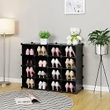 Songmics 16-Cube Storage Unit Shoe Rack DIY Shelving System Black LPC44HV1 view 3