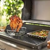 Weber Poultry Roaster Stainless Steel with Handles for Crispy Juicy Chicken view 3
