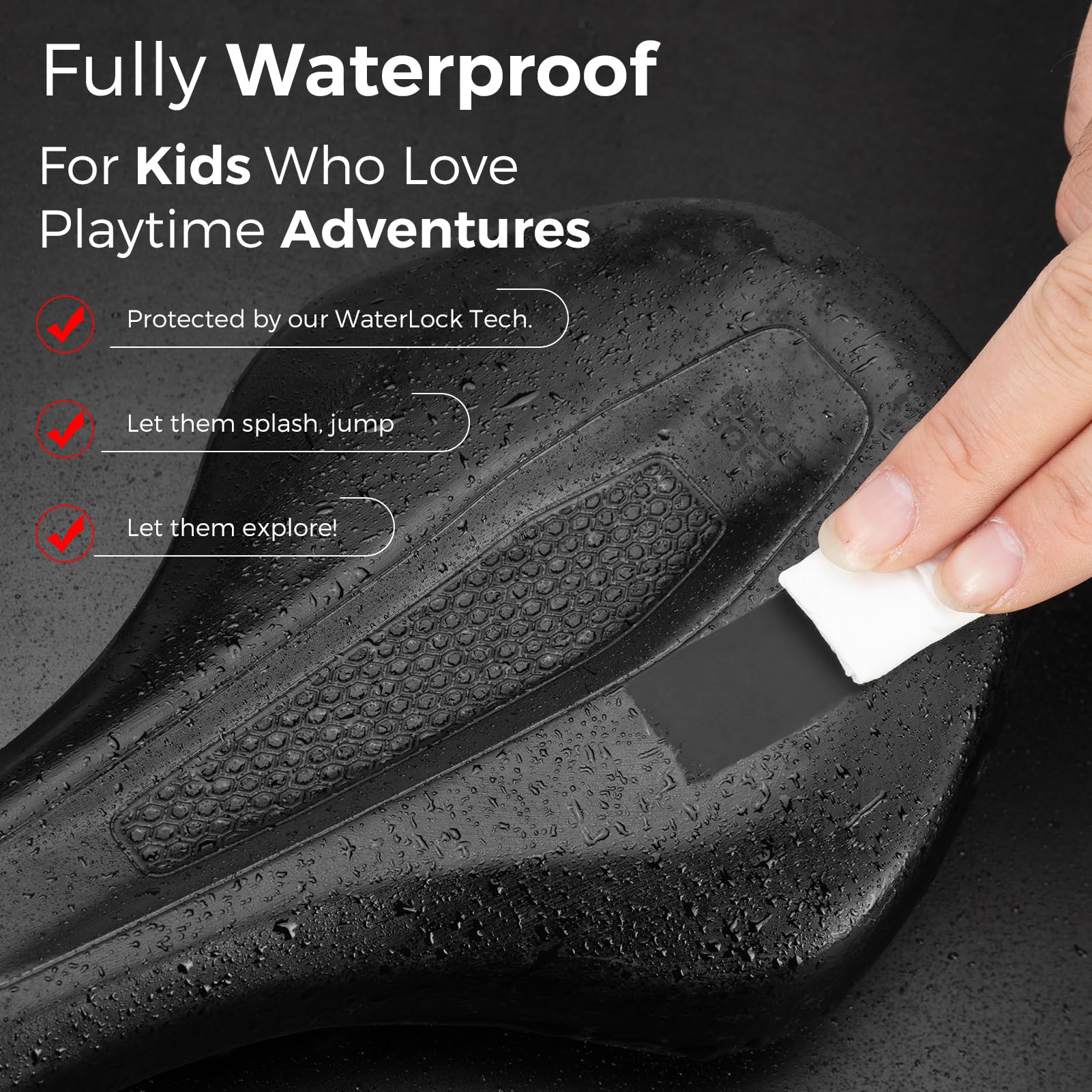 ROCKBROS Kids Bike Saddle Youth Replacement Bike Seat Kids Bicycle Seat with Ergonomic Design -3 Zone Concept - Waterproof, Enhance Young Little Riders Gifts for BMX, MTB & Road 16