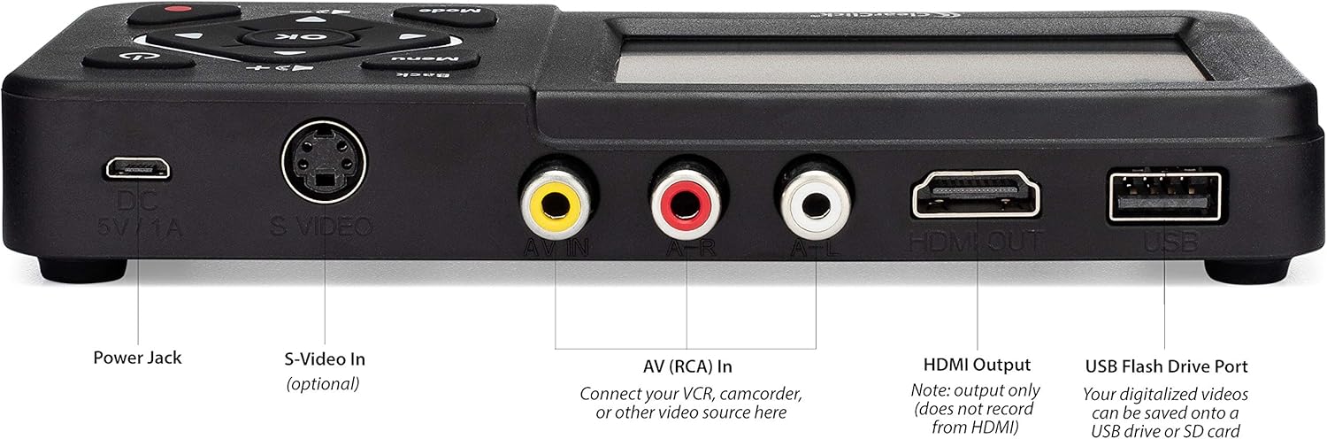 ClearClick Video to Digital Converter 2.0 (Second Generation) - Record Video from VCR's, VHS Tapes, AV, RCA, Hi8, Camcorder, DVD, Gaming Systems (Bundle Edition): Home Audio & Theater