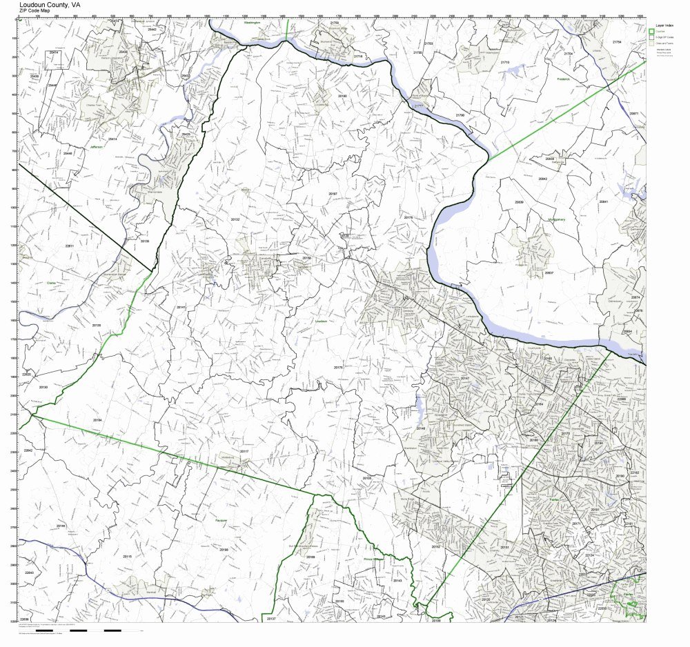 Loudoun County VA Zip Code Map