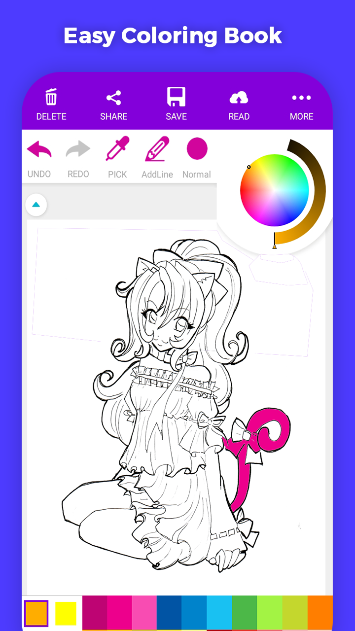 Manga and Anime Coloring Book - Free For Adults & Kids