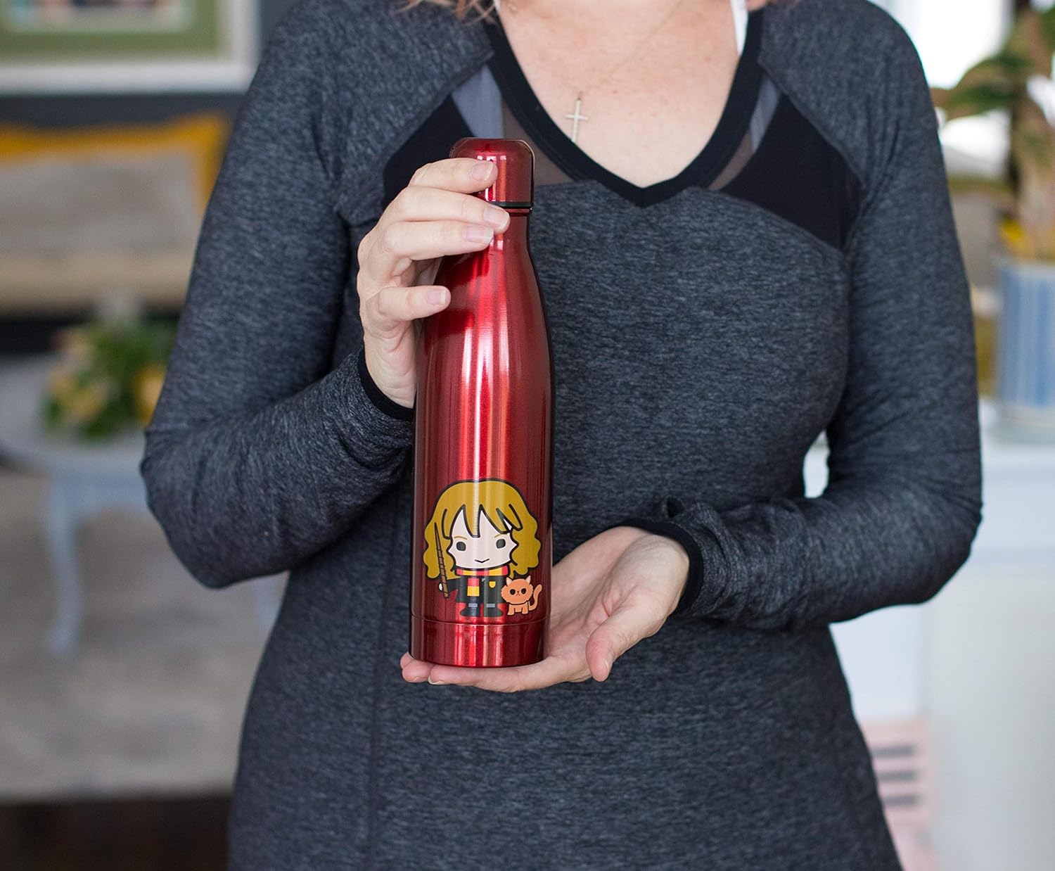 Harry Potter Hermione Aluminum Sleek Insulated 16 Ounce Travel Water Bottle, Red, 473 ml - Image 5