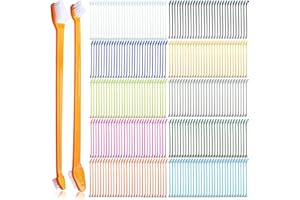 MoonyMars 300 Pcs Dog Toothbrush Cat Tooth Brushes Bulk, Double Sided Brushing Kit, Teeth Cleaning Kit Soft Bristles Long Handle, Pet Tooth Brush for Small to Large Dog, Cat, Puppy & Kitten, 10 Colors